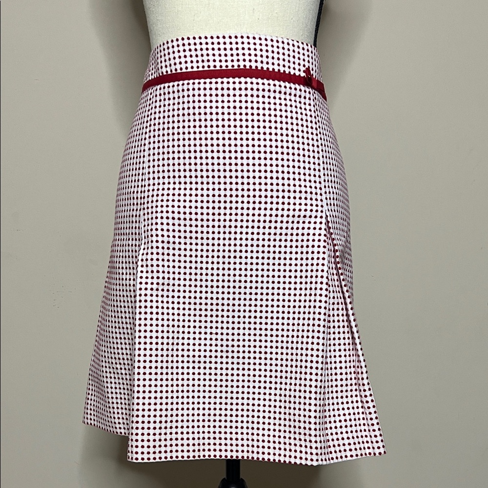 📌💋🌹🎁Red and White Polka Dot  A-Line Skirt
